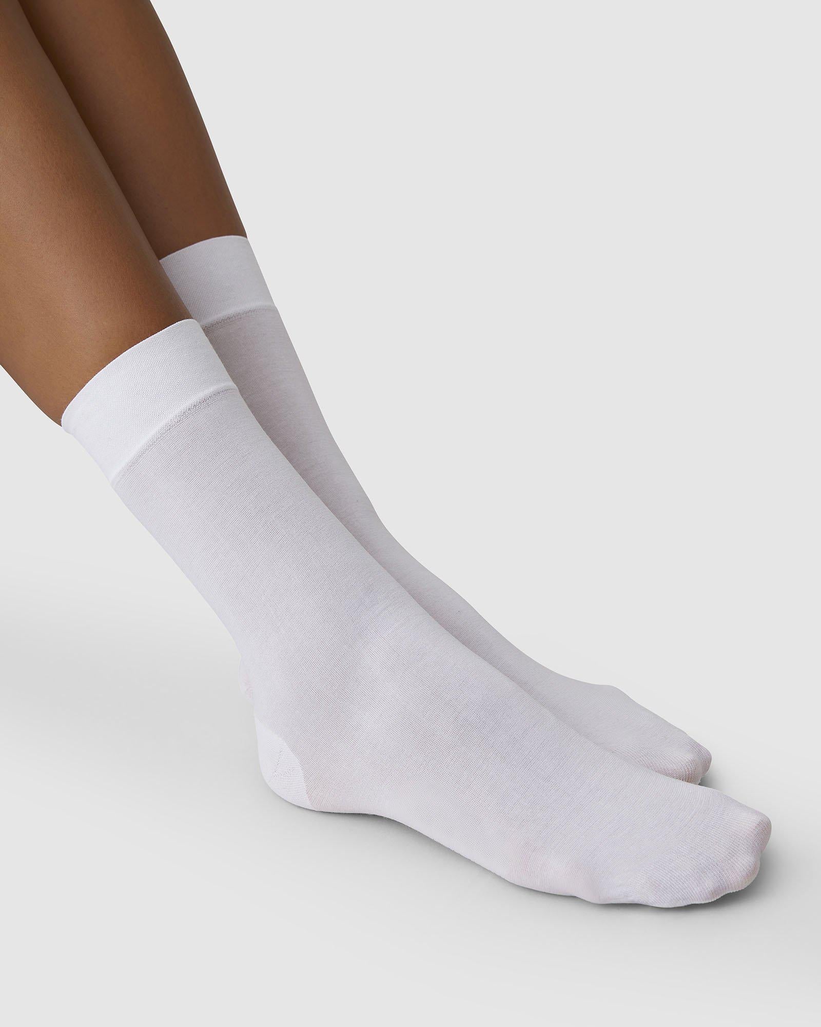 2-PACK THEA COTTON SOCKS, White