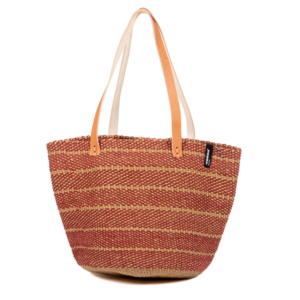 PAMBA SHOPPER BASKET, Dark Red Twill M