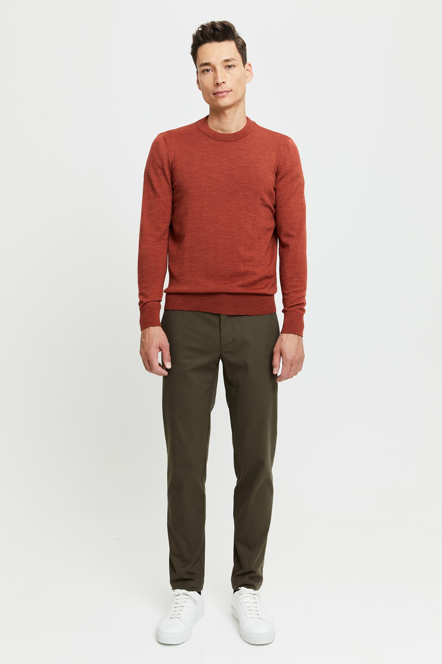 DANIEL EXTRA FINE MERINO WOOL PULLOVER, Tile