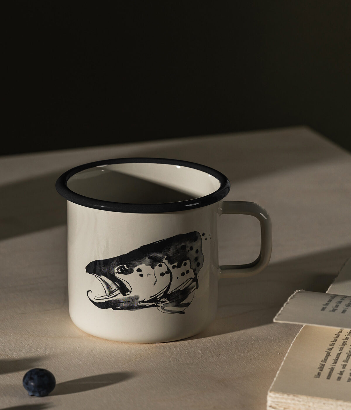 PIKE & TROUT ENAMEL MUG