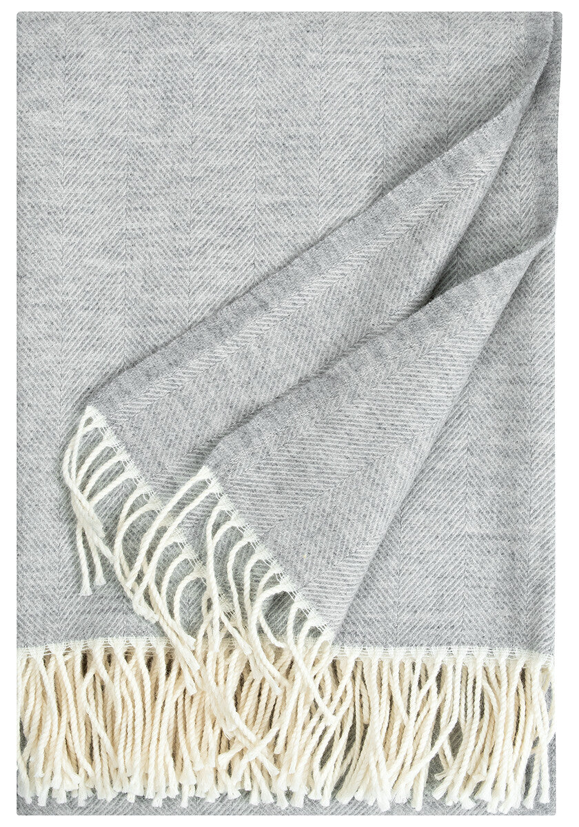 ELLI WOOL BLANKET - Light Grey