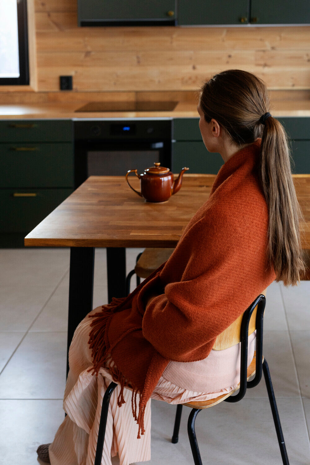 UNI POCKET SHAWL - Cinnamon